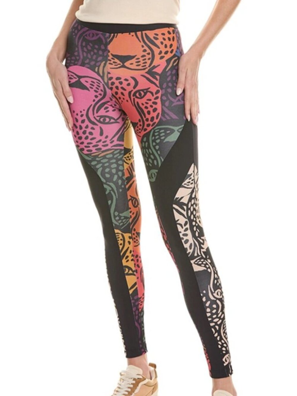 FARM Rio Multicolor Leopard Print High Rise 7/8 Leggings Size S